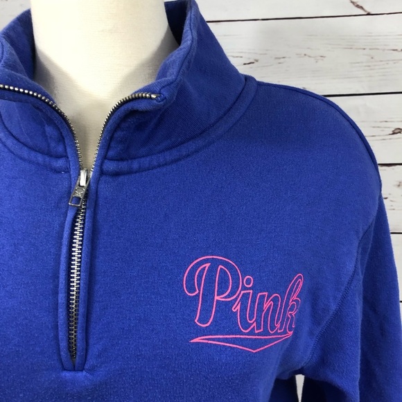 VS Blue Half Zip Sweater - Picture 2 of 6